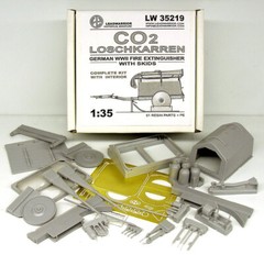 1/35 CO2 Loschkarren Fire Fighting Trailer w/Interrior, Steel Wheels & Skids