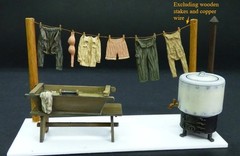 1/35 Scale Die-Cast Resin Model Assembled Kit WWII Field Laundry Scene Model …