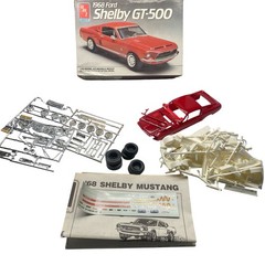 AMT 1968 Ford Shelby GT-500 1/25 Model Kit – Red Body Painted, Parts Only