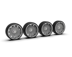 1:18 26” Scottsdale Deep and Narrow Chrome hoop/Cap unpainted center