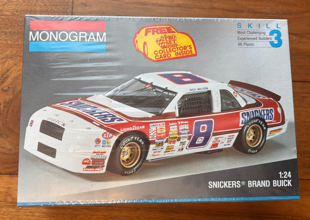 Monogram Kit #2940 Snickers Brand Buick #8 Stock Car 1:24 NASCAR Sealed