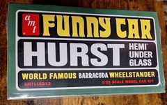 Hurst Hemi Under Glass Barracuda Drag Car – AMT Model Kit 1/25 Sealed Box