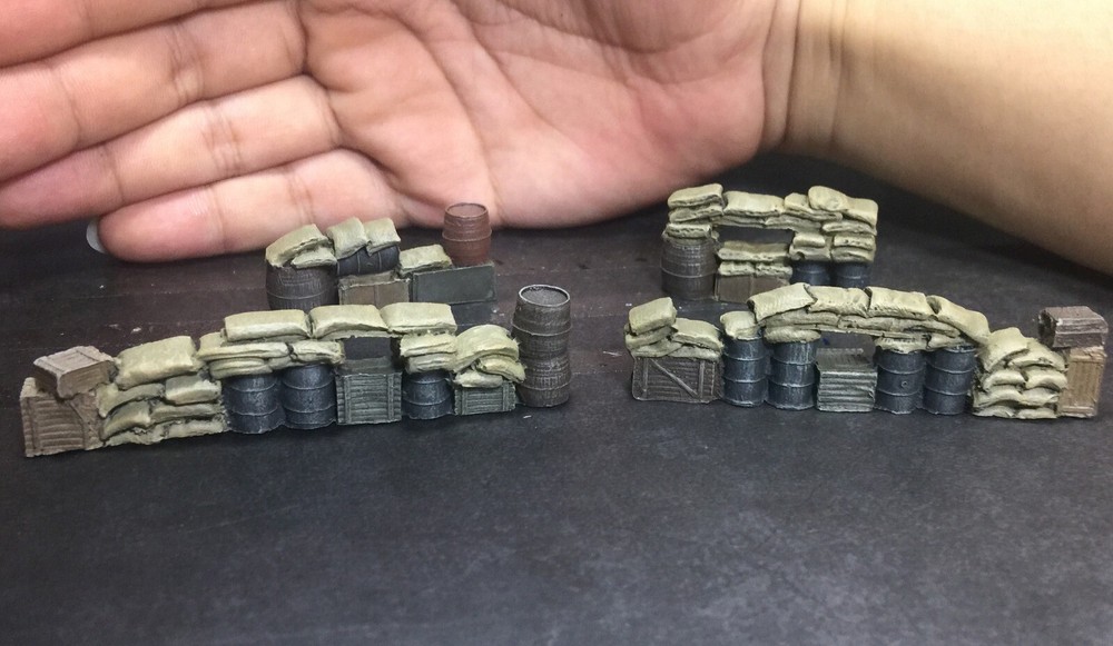 1/72 Resin Street Barricade Bunker Shelter Set Unpainted B03