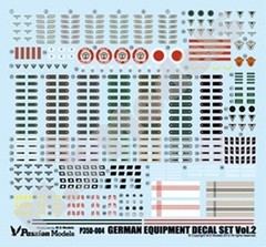 Passion Models P35D-004 1/35 WWII German Army Equipment Decal set Vol.2
