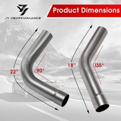 2.5” Custom Exhaust Kit Universal Mild Steel Tubing 16 Gauge Mandrel Bend Pipe