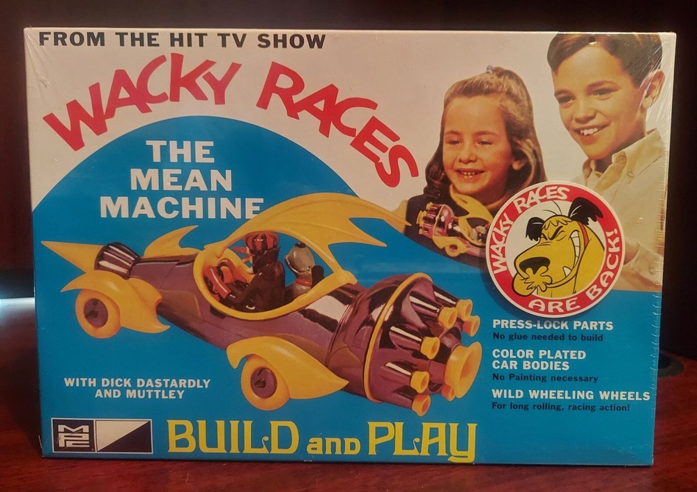 1:25 Wacky Races: Mean Machine Figures Snap MPC Model Kit Dick Dastardly Muttley