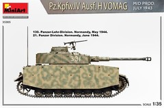 MiniArt 35305 1/35 Pz.Kpfw.IV Ausf. H Vomag. Mid Prod. (July 1943) Interior Kit