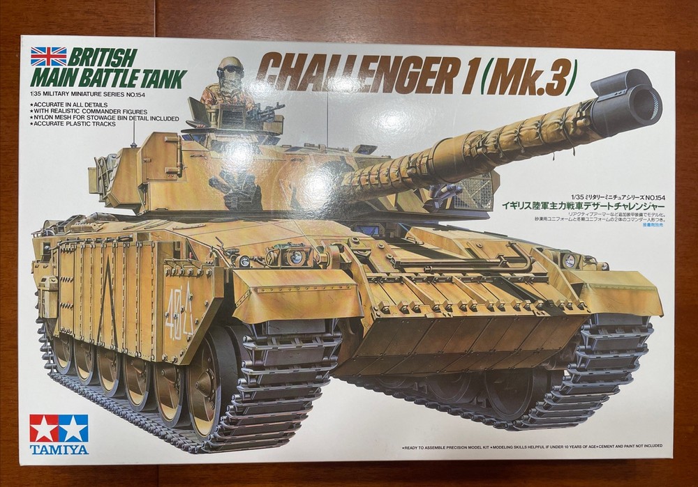 British MBT Challenger 1 (Mk3) – 1/35 Scale Tamiya Assembly Started Kit#35154