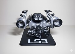 Chevrolet LS3 Engine Model 3D Printed VROOM VROOM