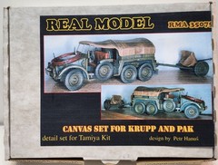 Real Model RMA 35075 Canvas Top Detail Set WW2 German Krupp Pak Tamiya Model Kit