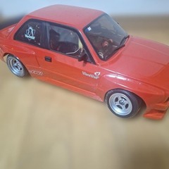 BMW E30 1/10 RC Car Body Shell Marlboro Red LED Headlights