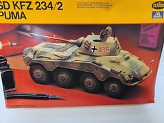 Testors Italaerei SD KFZ 234/2 Puma 1:35 Scale Model Kit NEW OPEN BOX READ