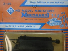 Roco Minitanks (NEW) 1/87 WWII German Grille 10 88mm AAA SP Gun Tank Lot #6504K