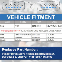VS50879R 3.5L Valve Cover Gasket Compatible with 2013 2014 Ford F150 F-150, 2015