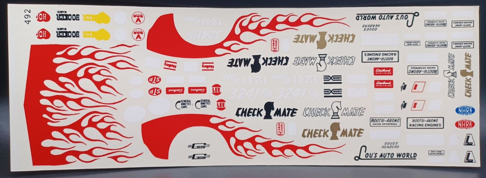 Fred Cady | No. 492 | 1:25 1968-69 Camaro Checkmate Decals