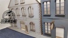 1/35 European Urban Street Scenes Diorama DIY Wooden Assembly Model Kit