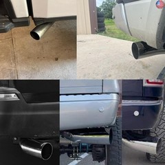 4 Inch Exhaust Elbow Tip with a Clamp, Chrome Structure,4” Inlet 6” Outlet