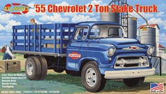 Atlantis 1/48 1955 Chevy Stake Truck Plastic Model Kit, Skill Level 2 H1401