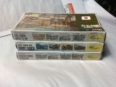 3 NOS Hasegawa military truck kits #716 #722 #717 1:72 plastic model kits sealed