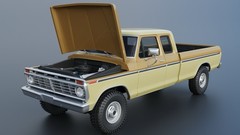 3d Printed 1/25 1974 Ford F250 SuperCab Model Kit