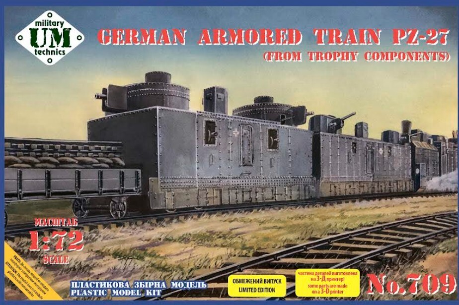 UMT 709 German armored train PZ-27 (from trophy components) 1/72