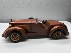 Classic Vintage Handcrafted Wooden Model Car 1933 Packard Twelve Luxury Vehicle