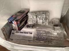 AMT/ERTL 1957 Ford Hard top New Open Box Parts In Factory Sealed Plastic Bags