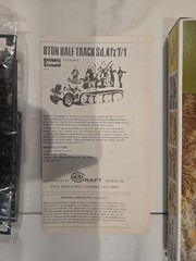 Hasegawa German Army 8 Ton Half Track Quadruple 20mm AA SD KFZ Model Kit ~ I2#17