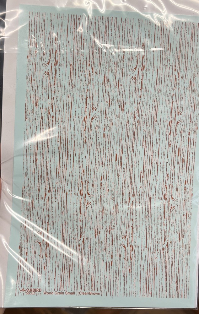 Warbird 1/72 Brown on Clear Wood Small Grain decal 72028