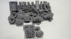 1/25 3D Resin Ford Dual Carb 427 Engine W/ Transmisison Scale Model Kit Parts