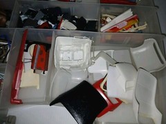 Revell AMT Monogr Junkyard Parts Lot Of Plastic Model Assortment Of Parts & Case