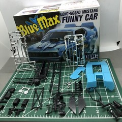 71 Mustang Funny Car Chassis W Halibrand Quick Change 1:25 MPC LBR Model Parts