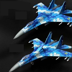 1/72 Scale Ukrainian Su-27 Flanker B Fighter Model Plastic Painted Unassembled