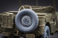 WILLYS MB Sagged wheel set (3d printed Upgrade set) 1/35 ScaleX WW 35001S