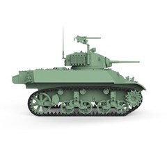 1/16 Military Model Kit US M3A3 Stuart Light Tank