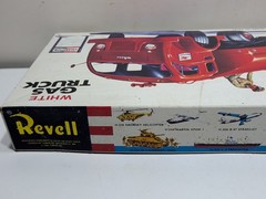 ✨VINTAGE✨ Revell 1:48 1956 Fruehauf Mobilgas White Gas Truck – BOX + PARTS ONLY