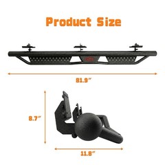 Premium Two-Stair for 1500 Crew Cab 2019-2026, 76mm Tube, Extra Strength,
