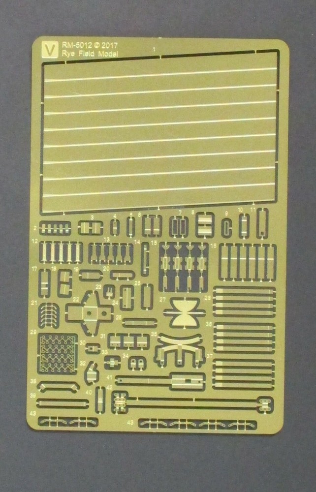 Rye Field Models 1/35th Scale Sturmtiger – PE Sheet V from Kit No. 5012