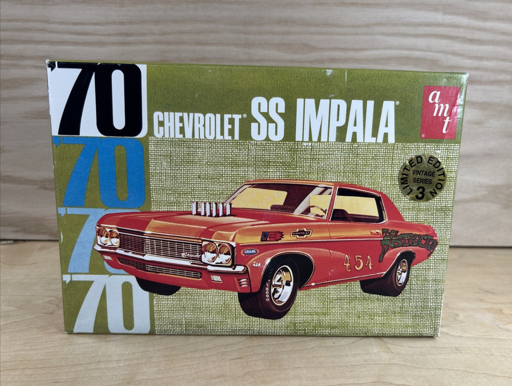 AMT Limited Edition Vintage Series 3 ’70 Chevrolet SS Impala Model Car Kit #6172