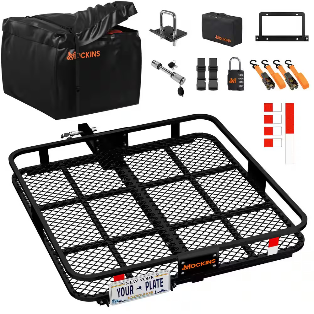 40-In. X 40-In X 6-In. Square Cargo Carrier Hitch Rack W/ 30 Cu Ft. Square Carri