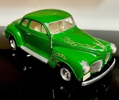 🏁 Built Model Kit Vintage AMT 41′ Green Plymouth Stock Custom 1/25 🏁