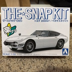 AOSHIMA 1/32 The Snap Kit Series Toyota 2000GT Pegasus White Colored Plastic Kit