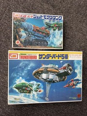 IMAI Thunderbirds The Mole & Thunderbird 5 & 3 Model Kit Lot Japan Vintage