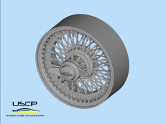 USCP 24P170 1/24 15inch Jaguar Classic Wire wheels Resin kit Upgrade accessories