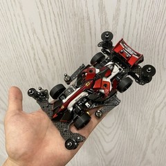 TAMIYA 4WD Racing Car FMA Chassis Custom Painted Black Silver Grey Mirror