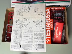 Tamiya Ferrari Testarossa 1/24 Model Kit 24059 Partially Built Engine Complete