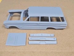ABS-LIKE RESIN 3D PRINTED 1/25 1965 FORD FALCON STATION WAGON BODY SEPARATE HOOD