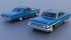 ABS-LIKE RESIN 3D PRINTED 1/18 1964 FORD GALAXIE 500 XL 2-DOOR FULL KIT