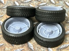 Resin 21/20-inch “1964 Impala” Wheels and Tires 1/24 1/25 scale
