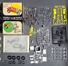 Mooneyes dragster – Sanitary T double kit from 1963 complete & unbuilt